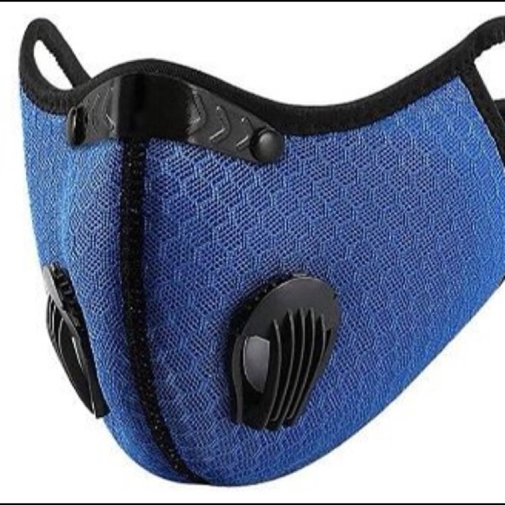 NEW‼️UNISEX BLUE 2 valve head wrap face mask- mask